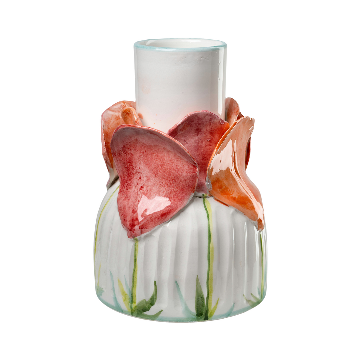 Colorful Flower Vase with Vibrant Petals