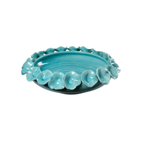 Bowl with Petals, Turquoise