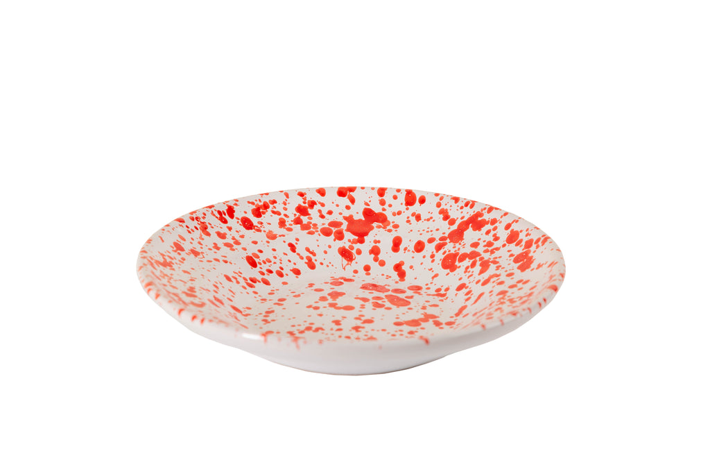 Taverna Speckled Soup Bowl, Red/White, Set of 4