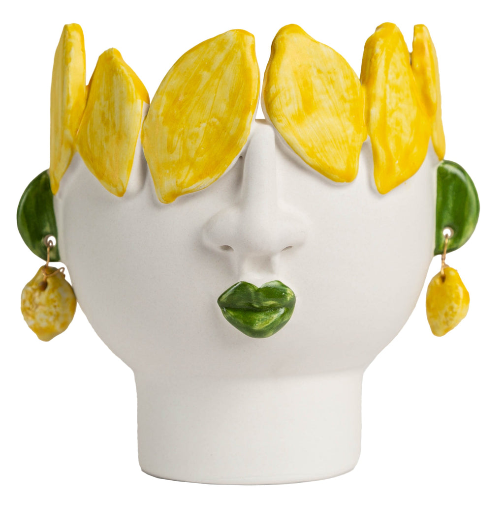 Studio Z Cachepot, Small Head with Lemons