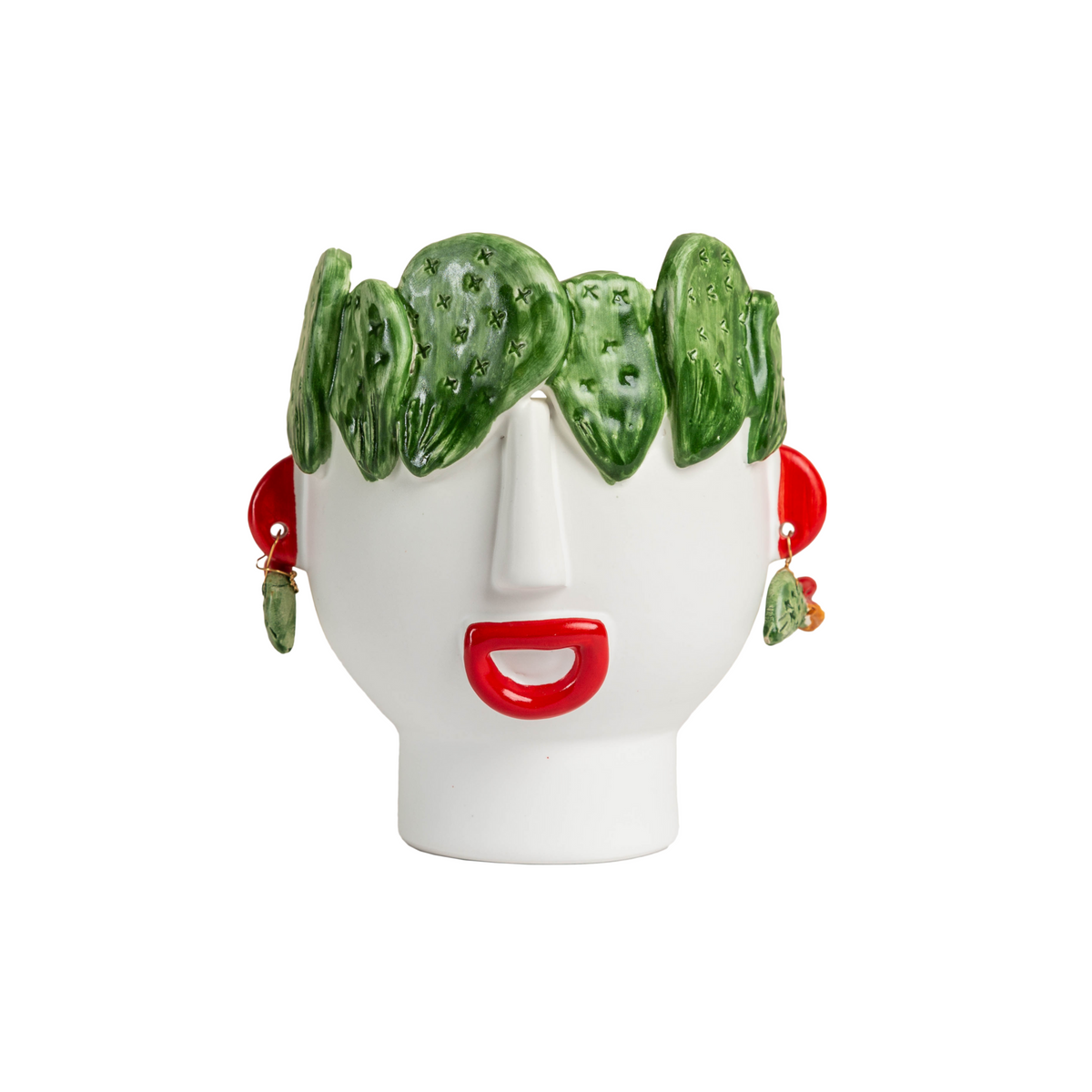 Studio Z Cachepot, Small Head with Cactus