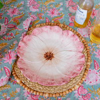 Elisabetta Flower Dinner Plate, Pink, Set of 2