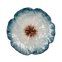 Elisabetta Flower Dinner Plate, Blue, Set of 2