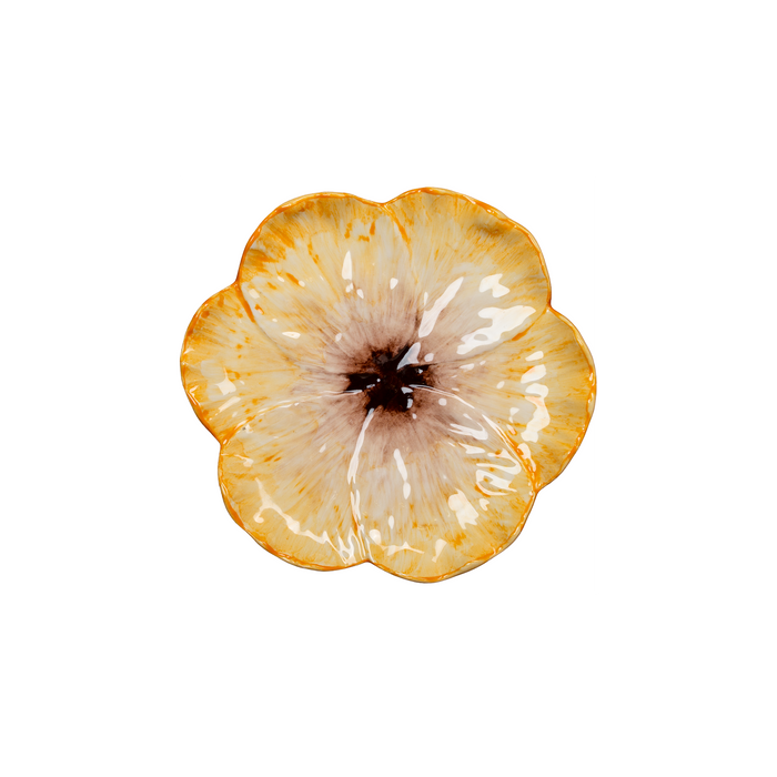 Elisabetta Flower Dessert Plate, Yellow, Set of 2