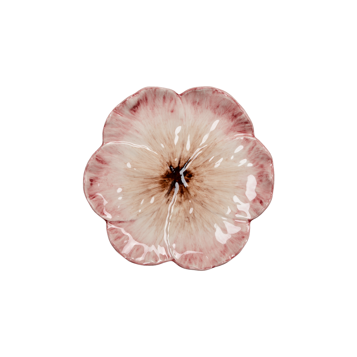 Elisabetta Flower Dessert Plate, Pink, Set of 2