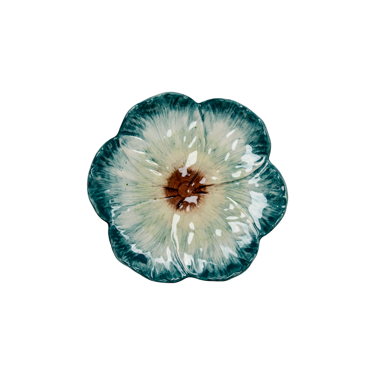 Elisabetta Flower Dessert Plate, Green, Set of 2