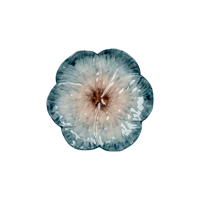 Elisabetta Flower Dessert Plate, Blue, Set of 2