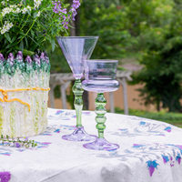 Palazzo Wine Glass, Lavender & Green, Set of 4
