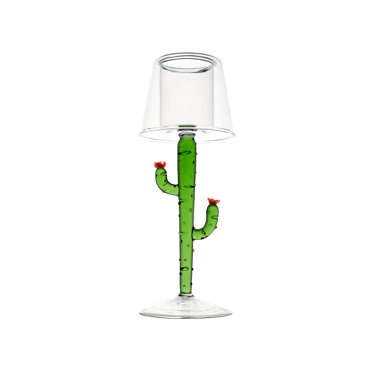 Firefly Tealight Cactus with Red Flowers