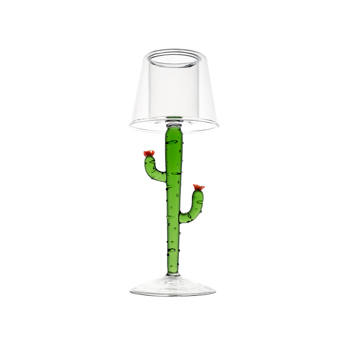 Firefly Tealight Cactus with Red Flowers