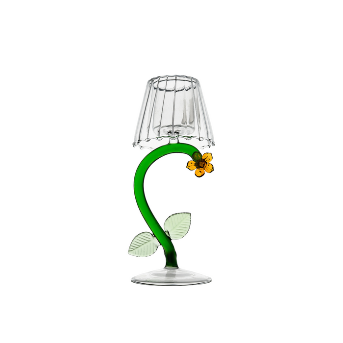 Firefly Tealight with Yellow Flower, Curved Stem