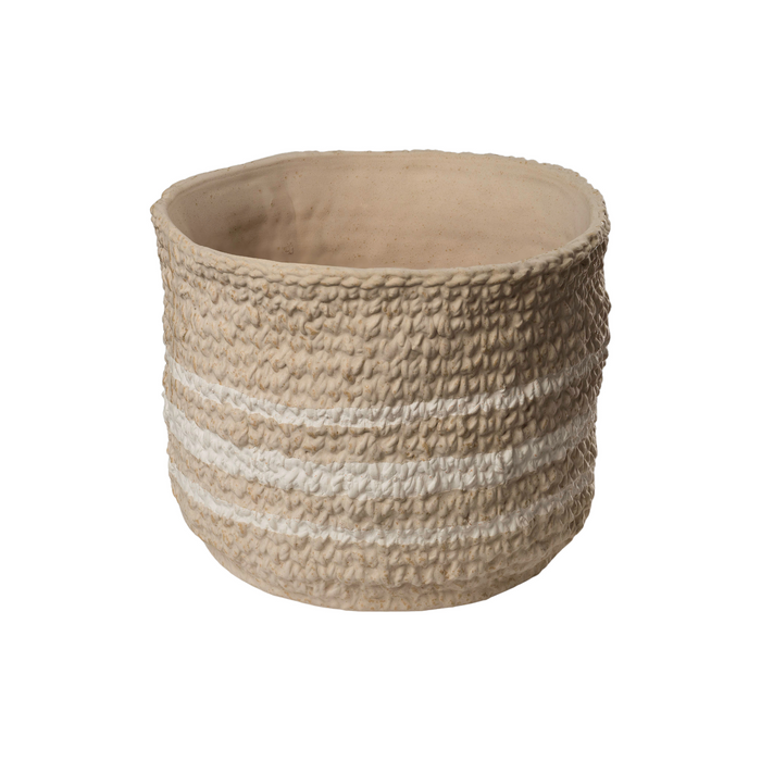 Pot, Nomad Sand & White