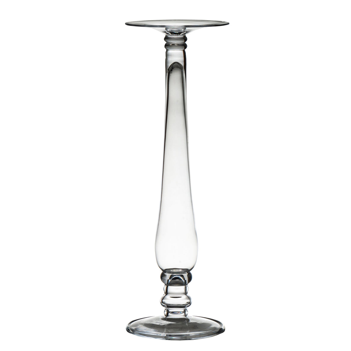 164167 Abigails Wholesale Home Décor Glassware Candlestick and Votives Bonaparte Pillar Small Bonaparte