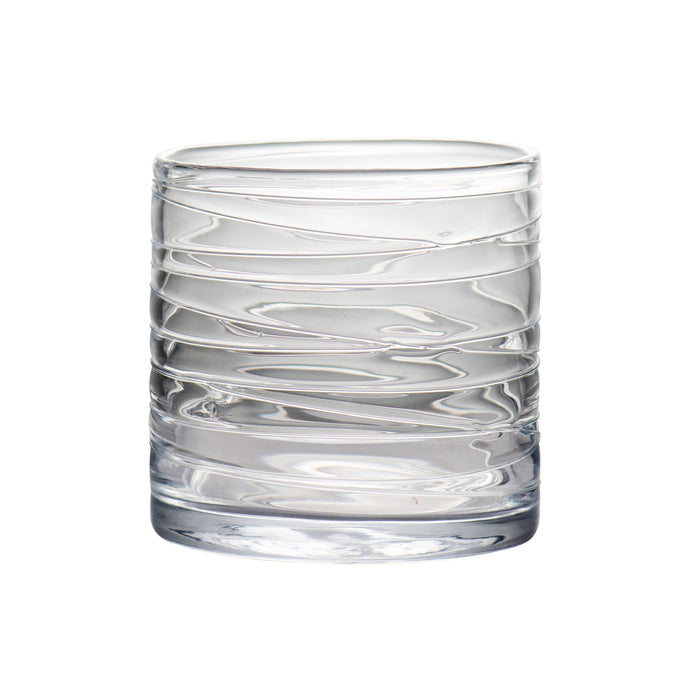 164582 Abigails Wholesale Home Décor Glassware Hurricanes Clear Hurricane with Swirl Medium