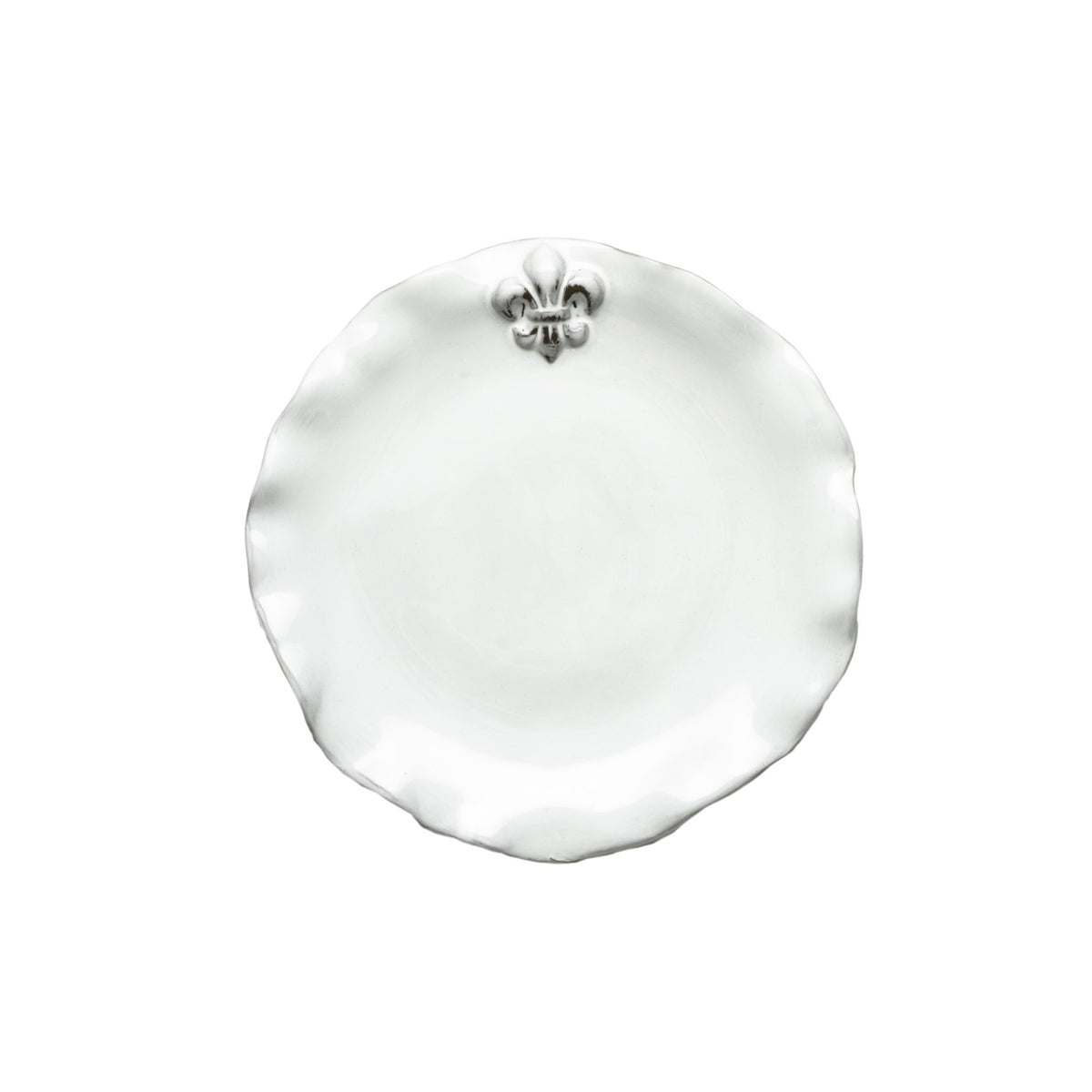 240702 Abigails Wholesale Tabletop Ceramics Dinnerware Fleur de Lis Salad/Dessert Plate Set of 4