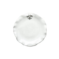 240702 Abigails Wholesale Tabletop Ceramics Dinnerware Fleur de Lis Salad/Dessert Plate Set of 4