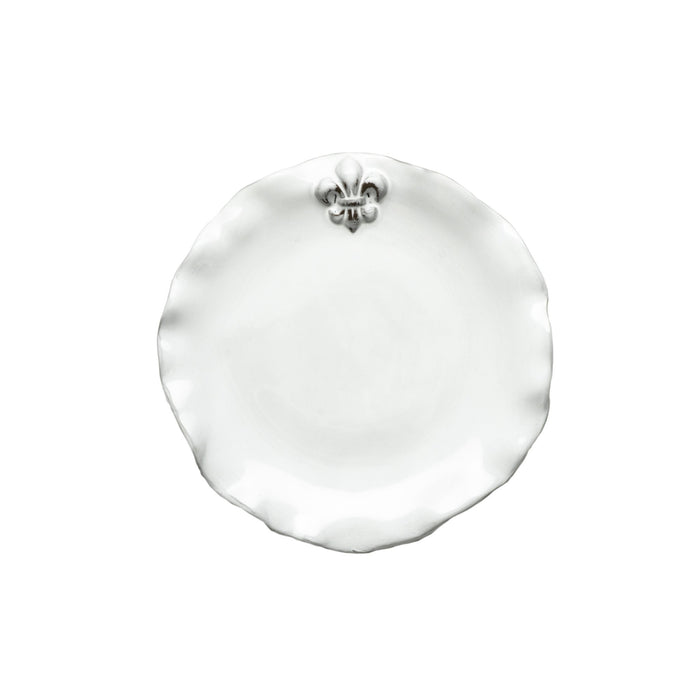 240702 Abigails Wholesale Tabletop Ceramics Dinnerware Fleur de Lis Salad/Dessert Plate Set of 4