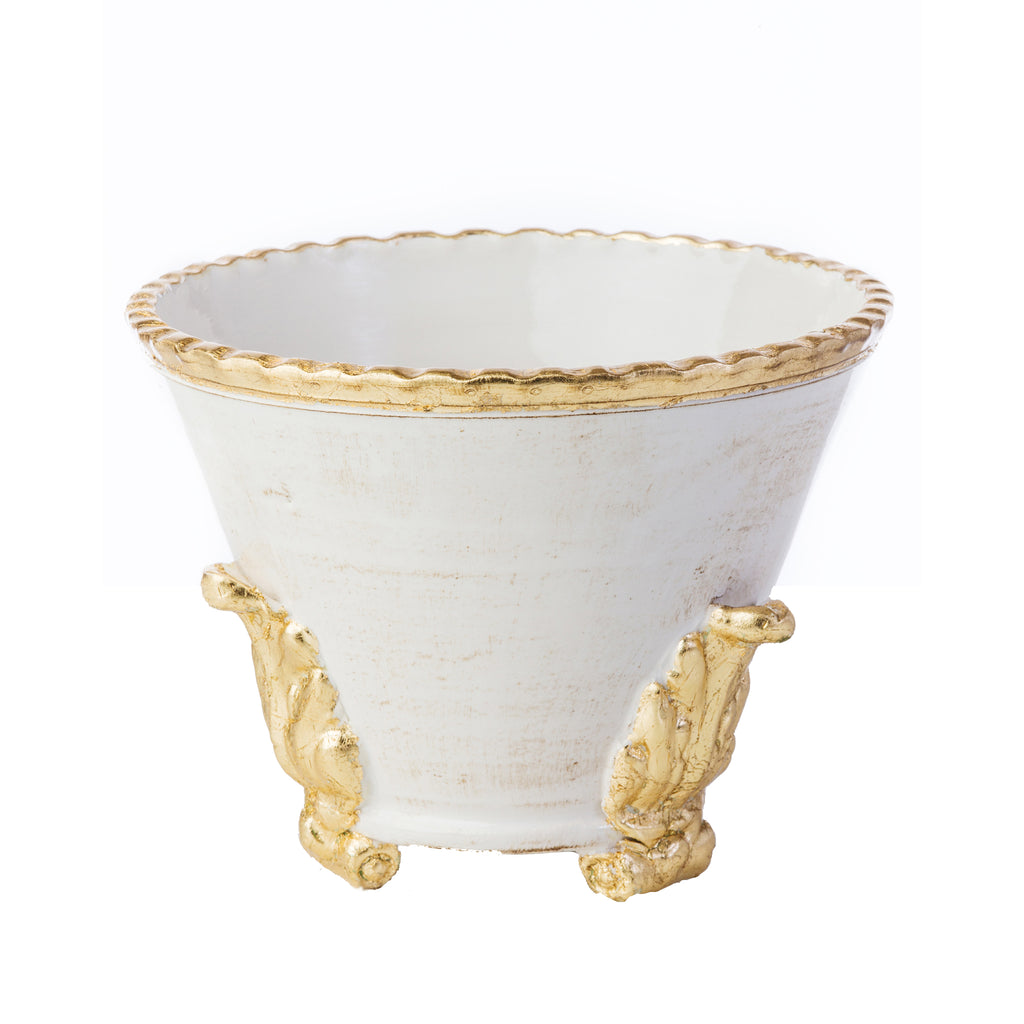 big gold plant pot Roma Collection, Gold Acanthus Cachepot, Small – Abigails