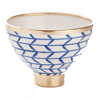 Contempo Collection, Decorative Geometric Ceramic Footed Bowl