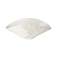 260153 Abigails Wholesale Home Décor Ceramics and Terra Cotta Centerpieces Cerchio Oval Centerpiece White Cerchio