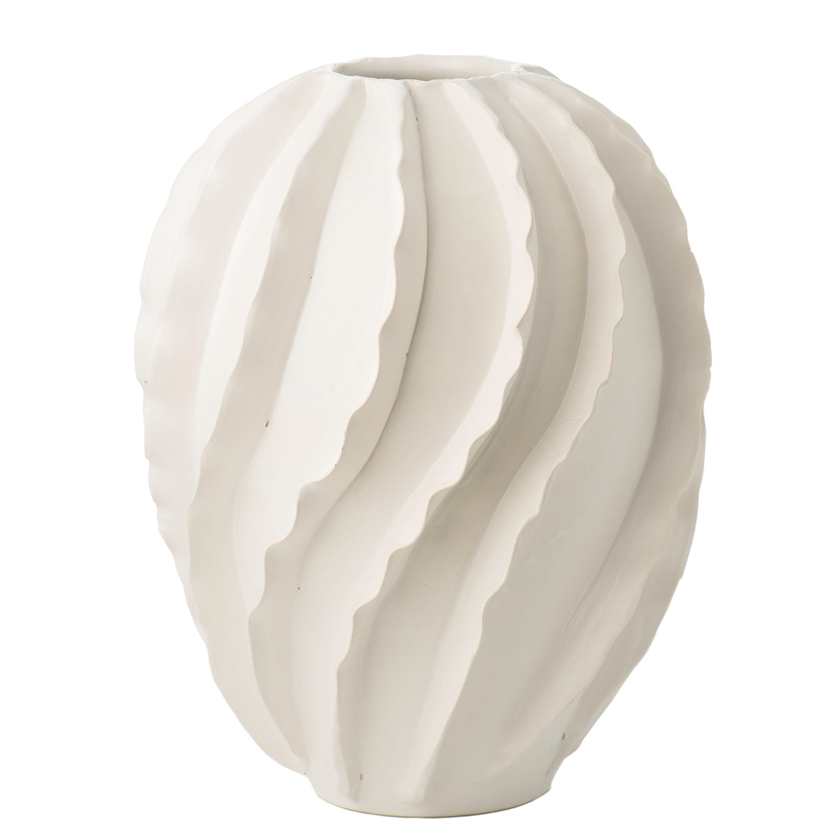 Santa Barbara Vase, Matte White