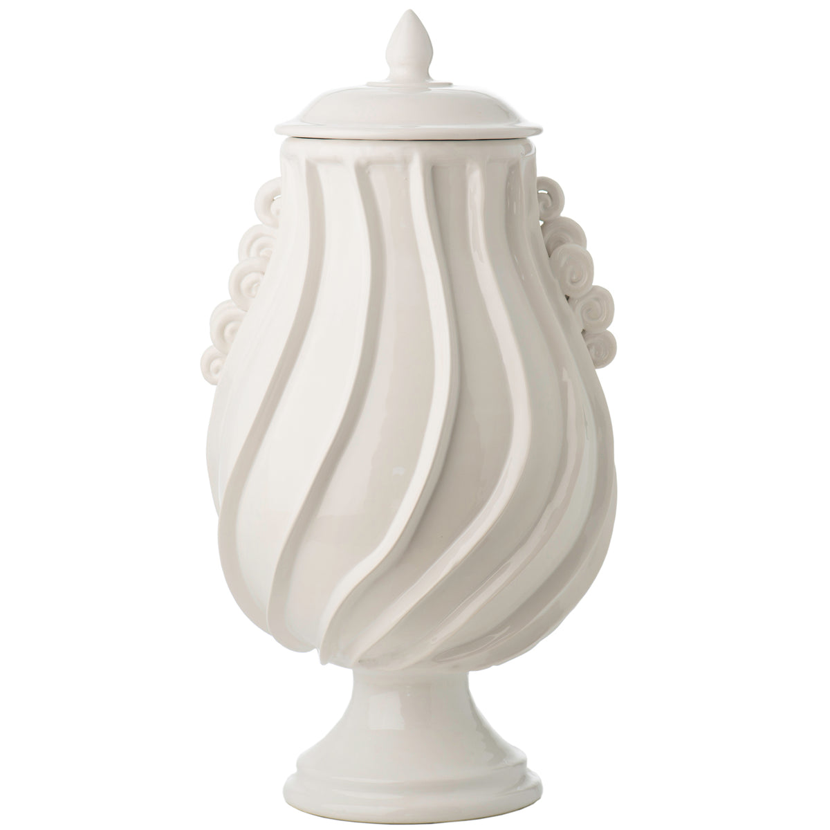 Santa Barbara Urn, Matte White