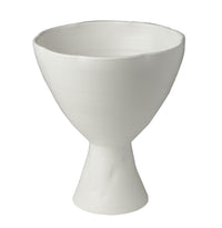 Laguna Footed Compote, Matte White, Large