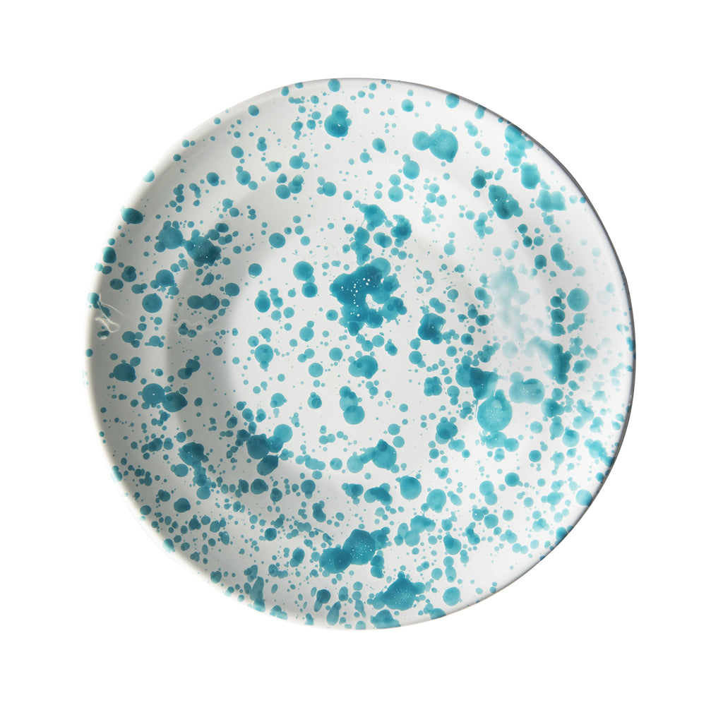 Taverna Speckled Soup Bowl, Turquoise/White, Set of 4