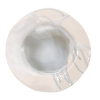 400357 Abigails Wholesale Tabletop Ceramics Dinnerware Splash Ceramic Dessert Plate in Gray and White Set of 4