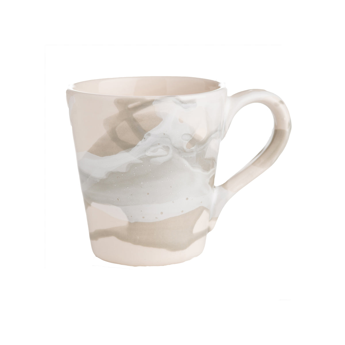 Splash, Ceramic Mug Gray and White, Set of 4