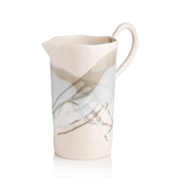 Splash, Ceramic Pitcher Gray and White