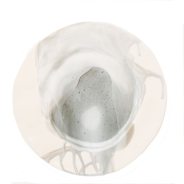 Gray and White Splash Dinner Plate, Set of 4