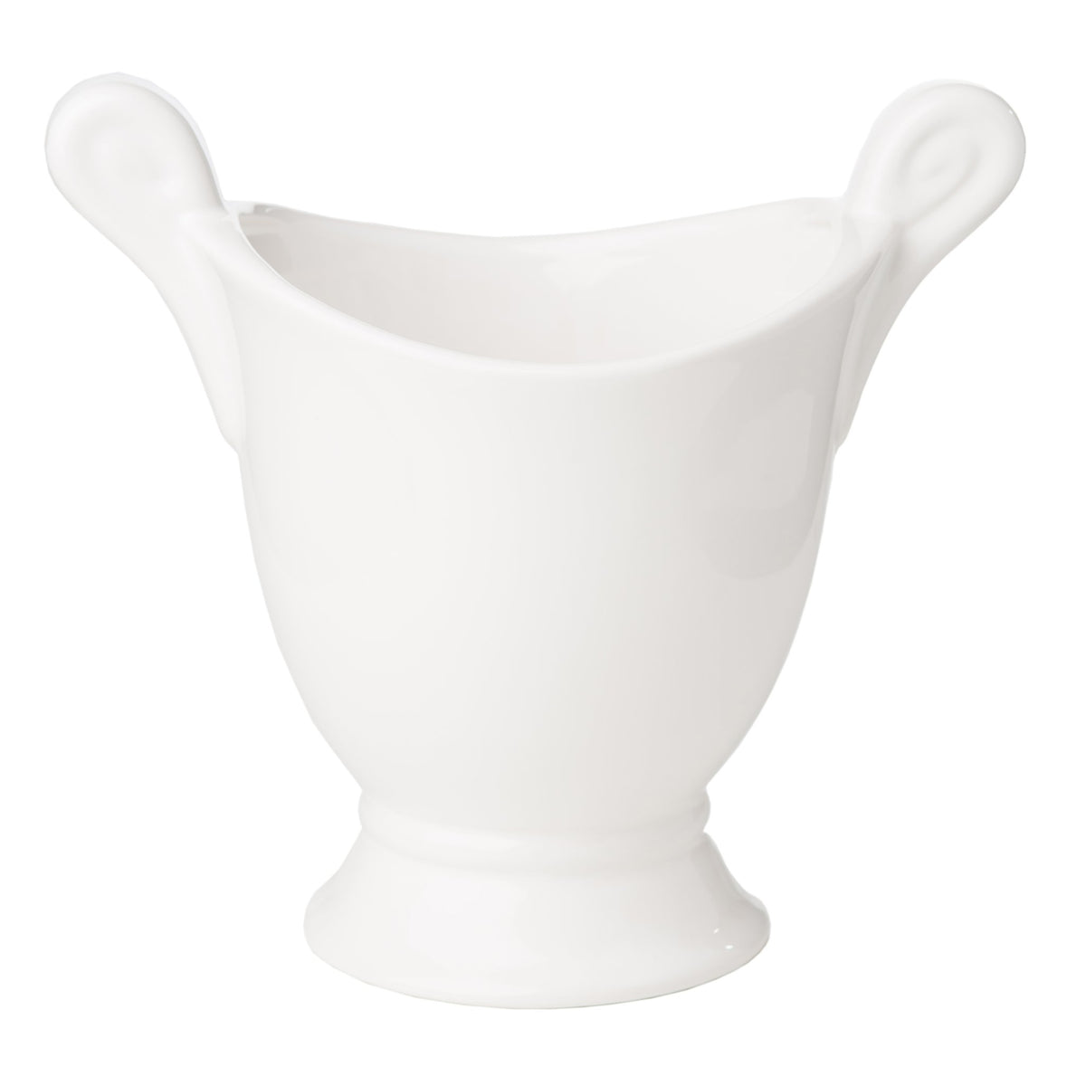 400434 Abigails Wholesale Home Décor Ceramics and Terra Cotta Cachepots Large White Cachepot*