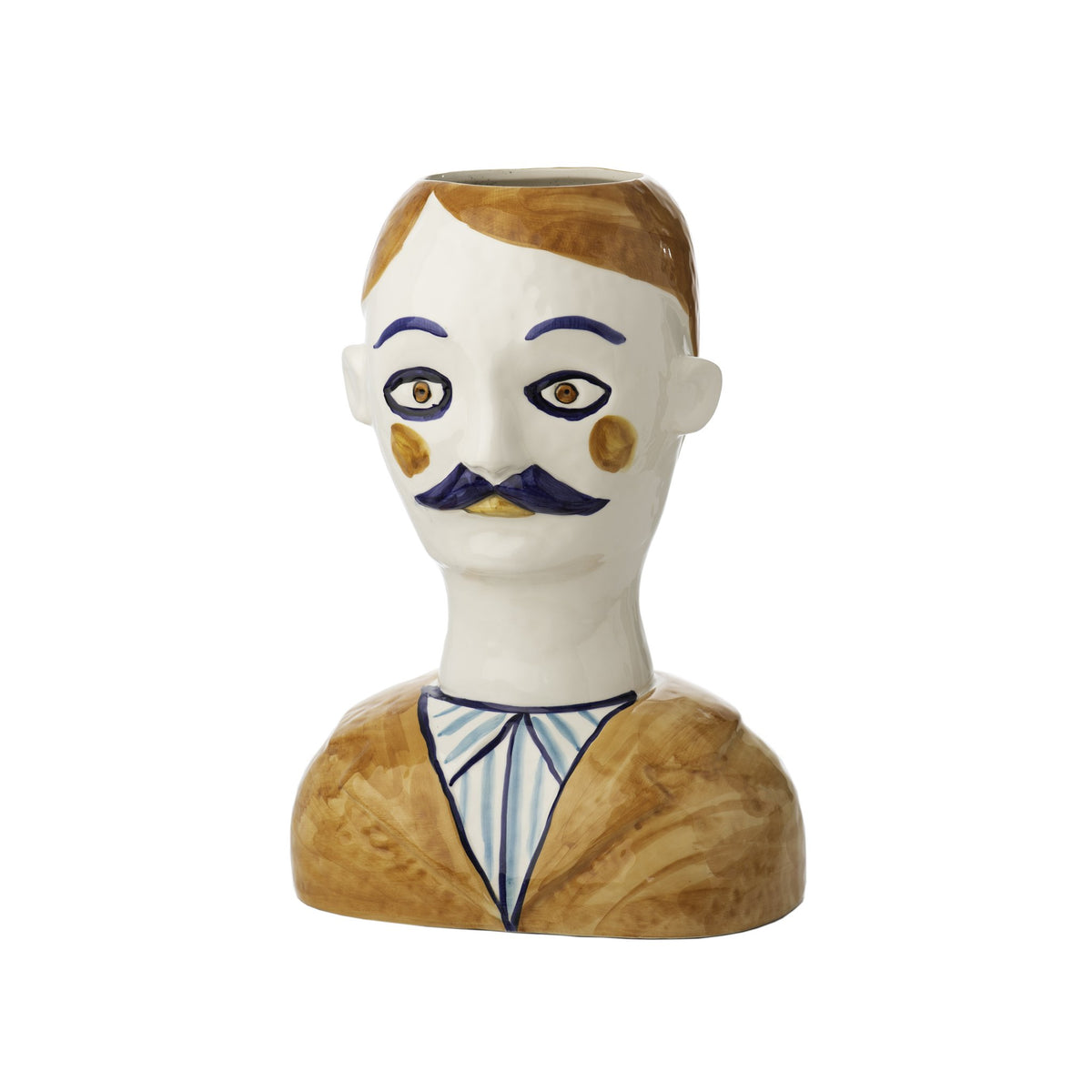 403410 Abigails Wholesale Home Décor Ceramics and Terra Cotta Vases Gabriel Painted Head Vase