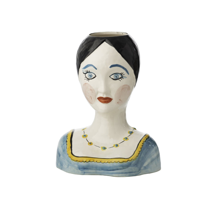 403411 Abigails Wholesale Home Décor Ceramics and Terra Cotta Vases Evangeline Painted Head Vase*
