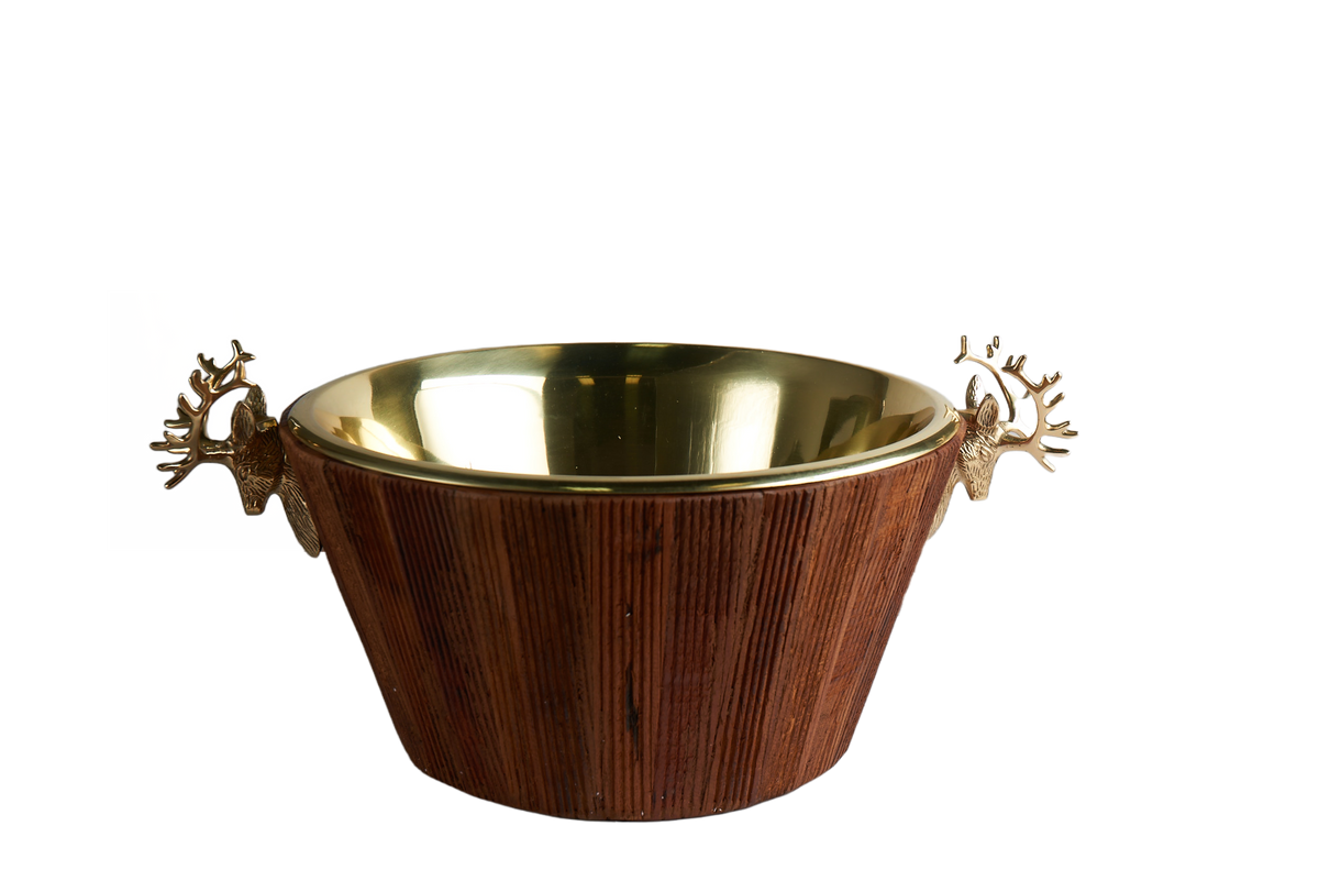 Champagne Cooler w/ Brass Stags Head