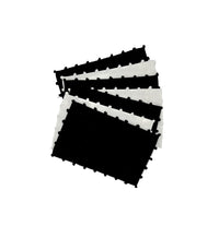 Cocktail Napkin, Black Pom-Pom, Set of 8