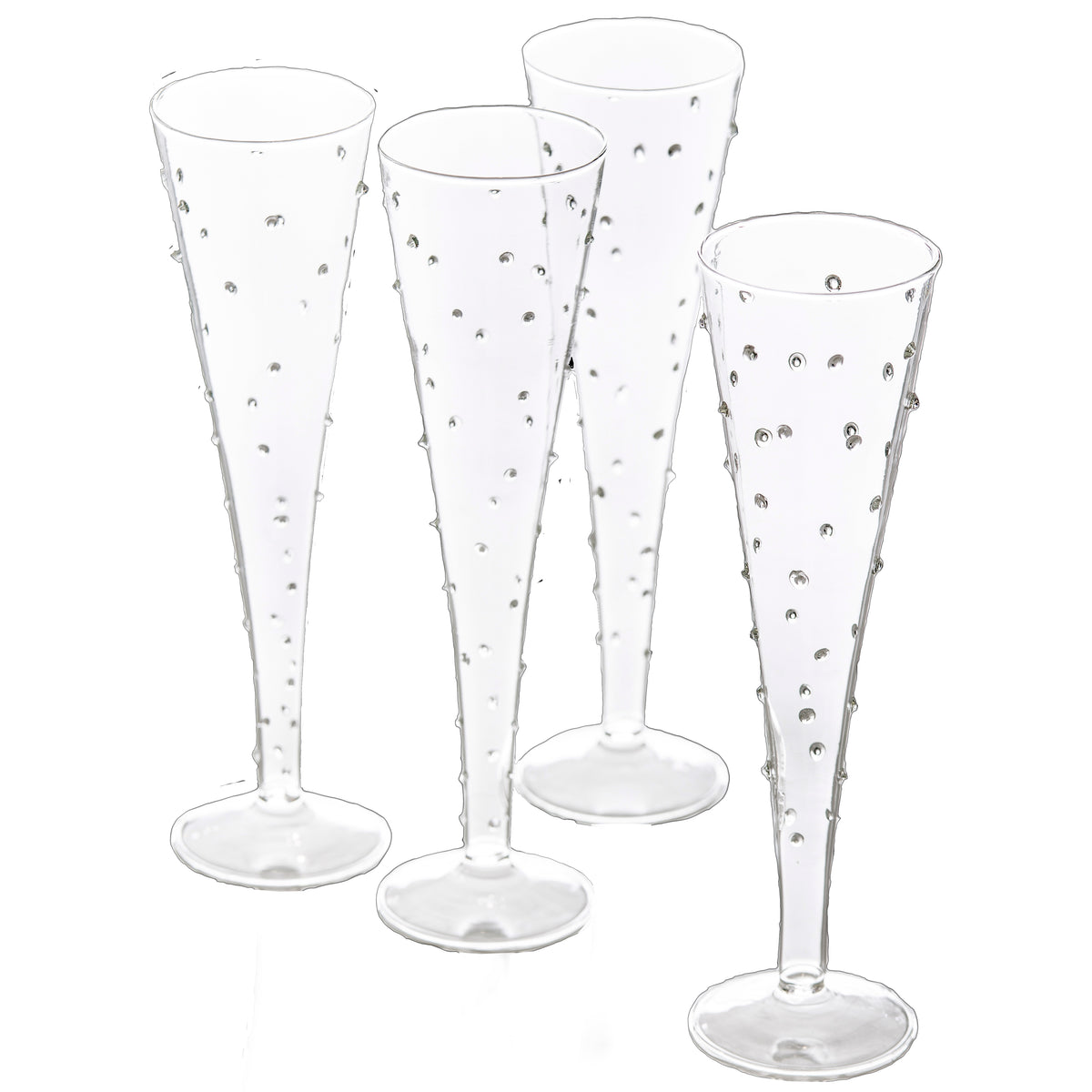 La Boheme Flute w/ Small Dots, Set of 4
