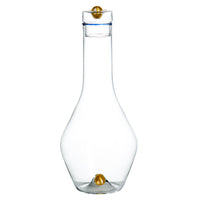 Golden Globe Decanter, Blue Trim w/ Gold Ball