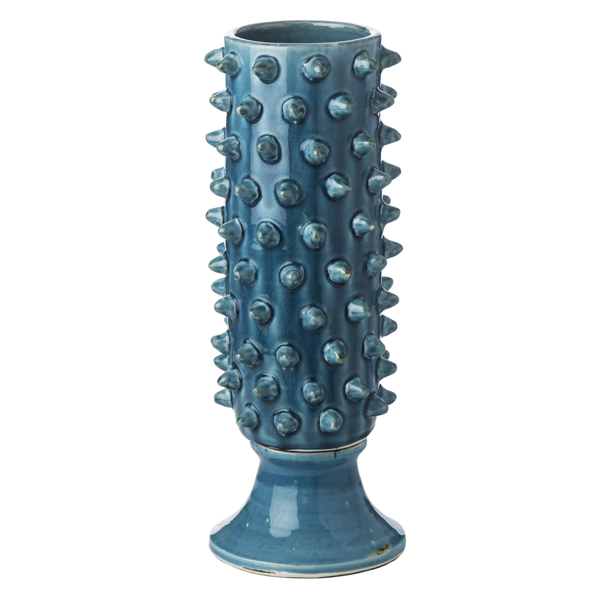 Vinci Pine Cone Turquoise Ceramic Vase