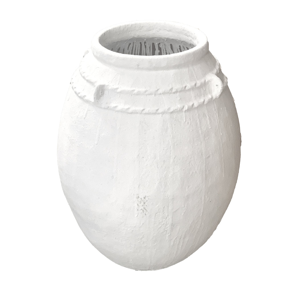 Pot with Two Rings, White, Large