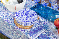 Taverna Speckled Dinner Plate, Cobalt/White, Set of 4