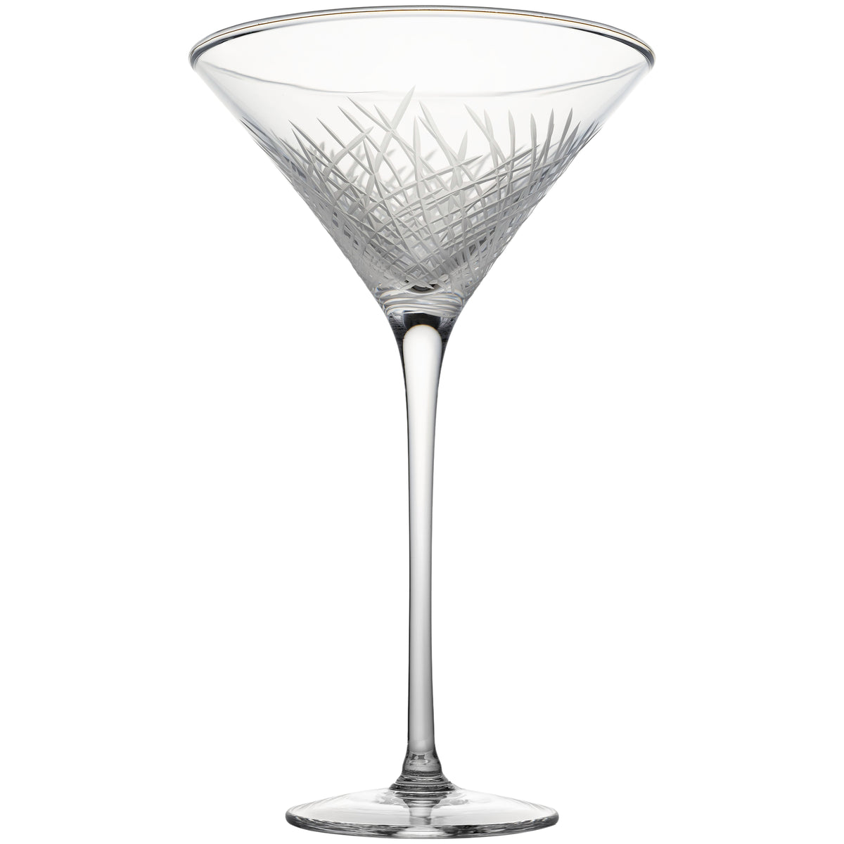 Martini Glass, Grass-Cut, Set of 4