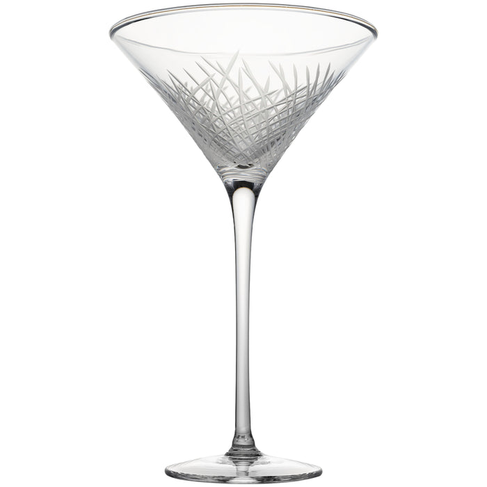 Martini Glass, Grass-Cut, Set of 4