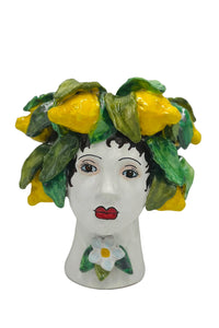 Small Ceramic Head Vase, Lemons