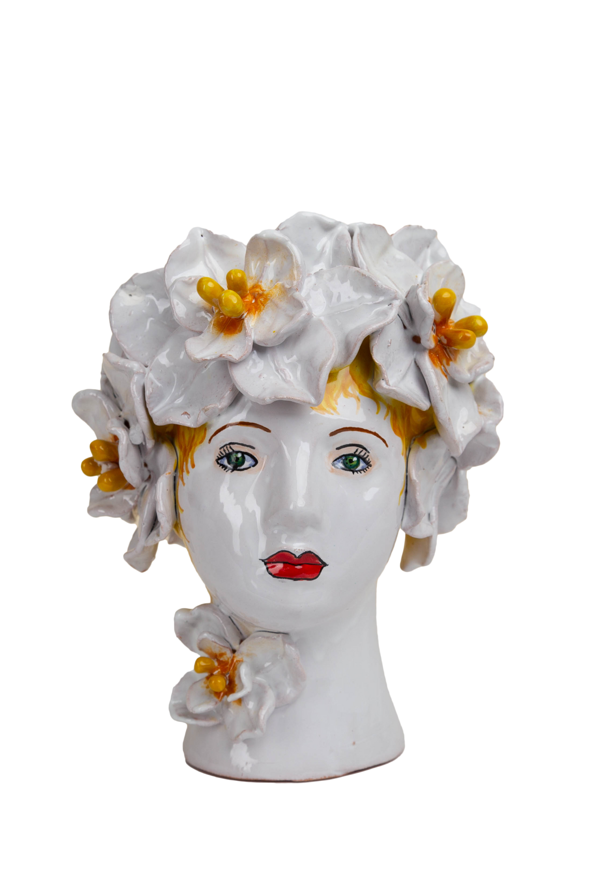 Small Ceramic Head Vase, Magnolia