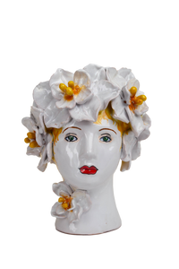 Small Ceramic Head Vase, Magnolia