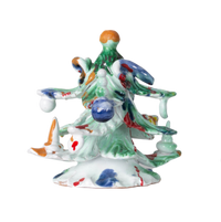 Ceramic Decorated Holiday Tree, Small