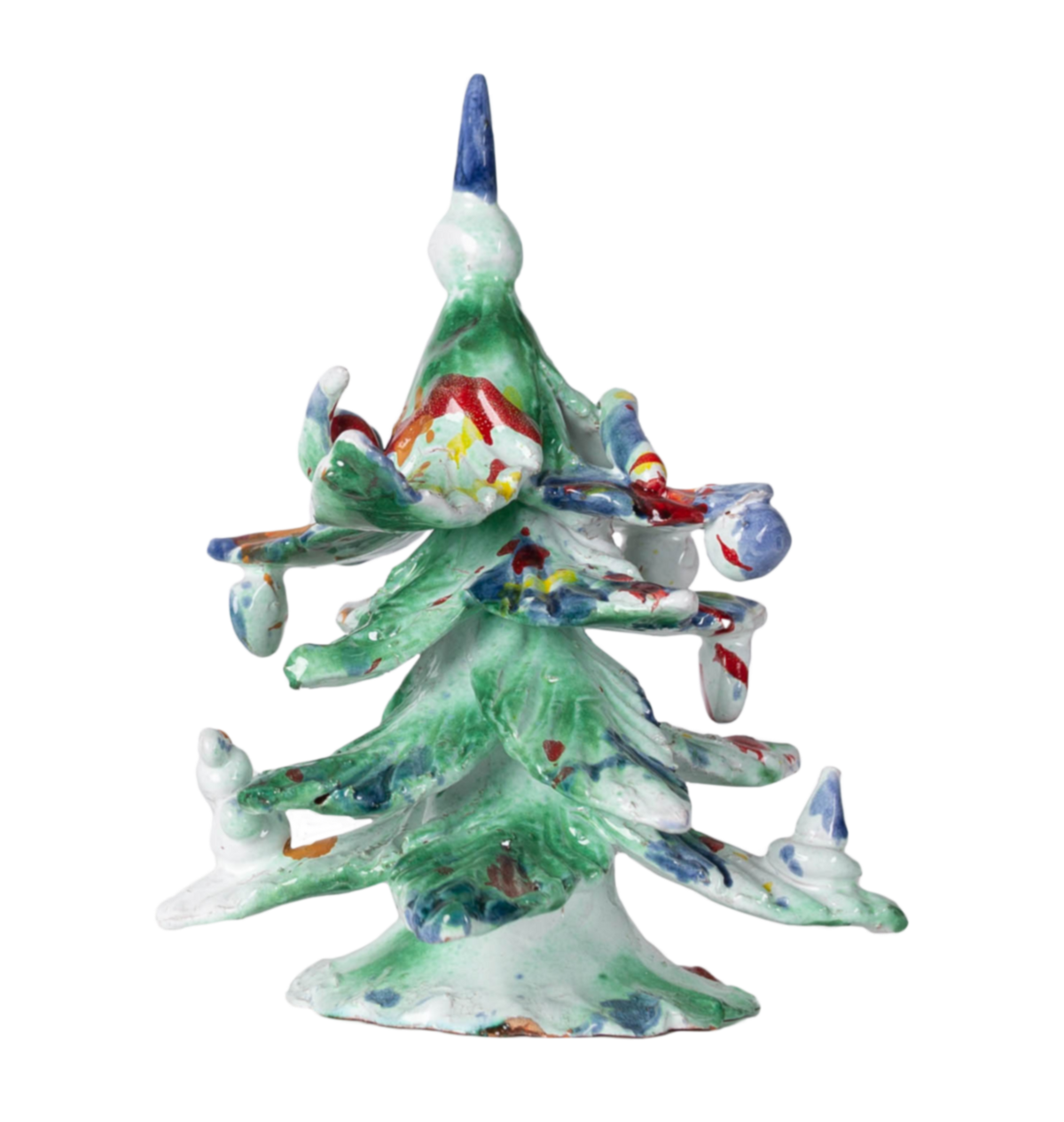 Ceramic Decorated Holiday Tree, Medium