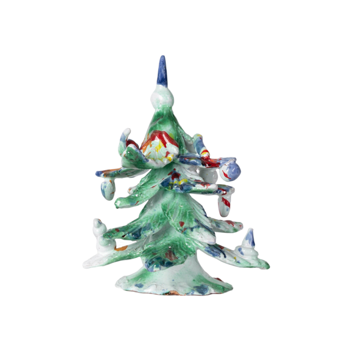 Ceramic Decorated Holiday Tree, Medium